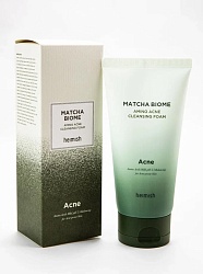 Нежная кремовая пенка для ухода за проблемной кожей Matcha Biome Amino Acne Cleansing Foam 150мл, Heimish 
