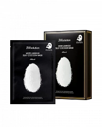 Тканевая маска для лица с протеинами шелка WATER LUMINOUS SILKY COCOON MASK BLACK, 35 мл, JMsolution