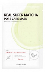 Тканевая маска для лица с чаем матча REAL SUPER MATCHA PORE CARE MASK, 20 г, Some By Mi