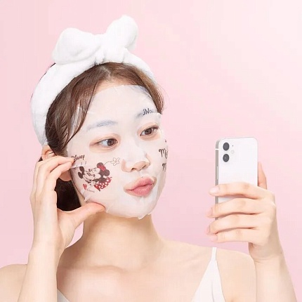 Маска тканевая освежающая с шиповником – Disney collection selfie vital rosehip mask,30мл, JMsolution 