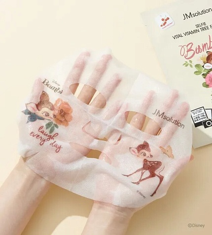 Маска тканевая освежающая с шиповником – Disney collection selfie vital rosehip mask,30мл, JMsolution 