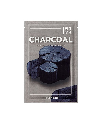 Маска на тканевой основе для лица с древесным углем Natural Charcoal Mask Sheet 21мл, THE SAEM