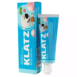 Зубная паста для детей от 3 до 6 лет Бабл Гам 40 мл, Klatz