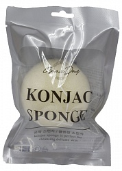Спонж конняку белый KONJAC SPONGE (COLOR - WHITE), 1 шт