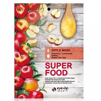 Маска тканевая ЯБЛОКО, SUPER FOOD APPLE MASK, 23мл, Eyenlip