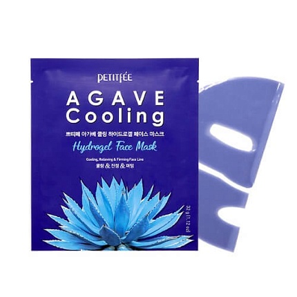Гидрогелевая охлаждающая маска для лица с экстрактом агавы AGAVE COOLING HYDROGEL FACE MASK, 32 г, PETITFEE