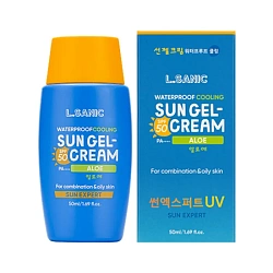 Гель-крем для лица солнцезащитный с алоэ матирующий - sun expert aloe gel-cream spf 50/pa++++, 50мл, L.Sanic 