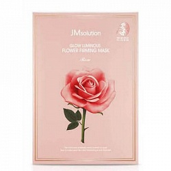 Тканевая маска для лица с экстрактом дамасской розы GLOW LUMINOUS FLOWER FIRMING MASK ROSE, 30мл, JMsolution
