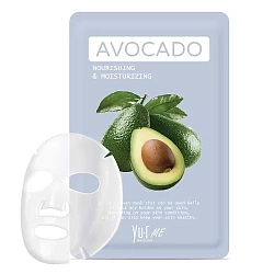 Тканевая маска для лица с экстрактом авокадо Avocado Sheet Mask, 1 шт,  Yu.R Me 