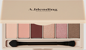 Тени для век A.blending Pro Eyeshadow Palette (Nude Beach), 2 гр x 6 шт, тон 02